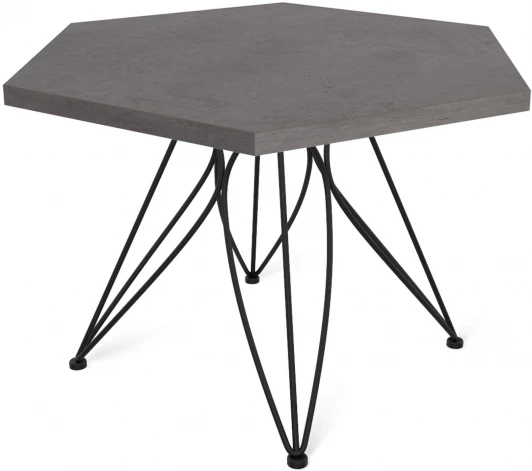 4601795401 Столик журнальный SHT-S113/TT20 ЛДСП 70 черный муар/бетон чикаго темно-серый Sheffilton 4601795401