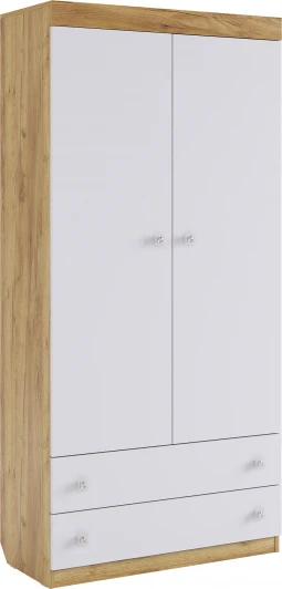 MKF-01.2725 Форсаж Шкаф комбинированный (с ящ. 2-створчатый), цвет дуб крафт золотой/белый Mebelson (арт.MKF-01.2725)