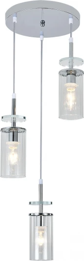 10191/3 Chrome Подвесной светильник Escada Avolto 10191/3 Chrome 3x40Вт E14, металл/стекло, хром (220V, на проводе, круглые)