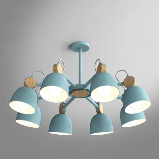 Rolla01 Потолочная люстра на штанге Rolla 8 Blueice By ImperiumLoft Rolla01