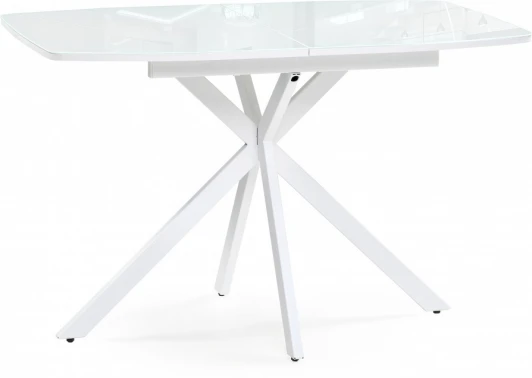 584296 Стол стеклянный Woodville Тамаса 120(150)х70х76 белый арт.584296