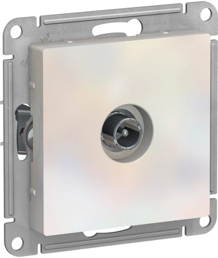 ATN000492 ТВ-розетка встраиваемая проходная (жемчужный) Systeme Electric AtlasDesign ATN000492