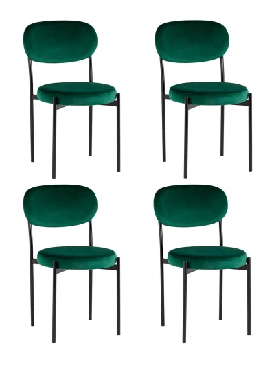 УТ000037765 Стул Stool Group Бриф NEW велюр зелёный 4 шт УТ000037765