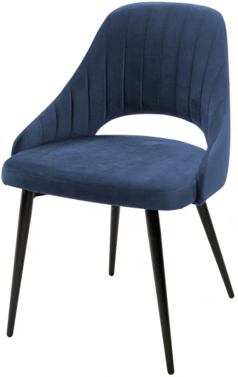 461MC03512 Обеденный стул M-City FANTINE-LS СИНИЙ #29, велюр / черный каркас