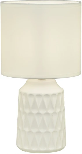 10203/L White Настольная лампа Escada Rhea 10203/L White 1х40Вт Е14, керамика/ткань, белый