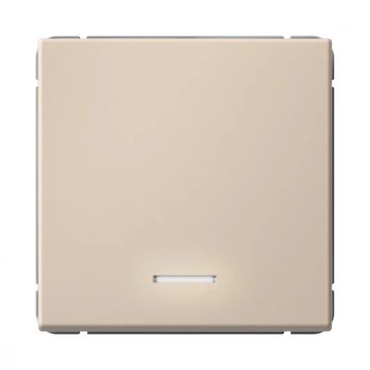 GAL001213 Выключатель одноклавишный с подсветкой (песочный) Systeme Electric GAL001213