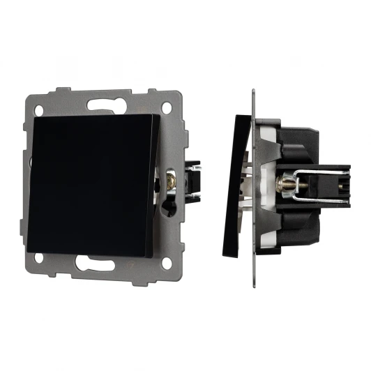 049868 Механизм выключателя одноклавишный непроходной SWT-MK01-PL-BK-V (250V, 10A) (Arlight) 049868