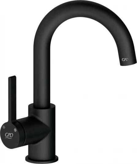 MTL165-S Смеситель GPD Gildo MTL165-S для раковины, черный