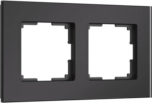 W0023108 Рамка на 2 поста (черный, стекло soft-touch) Werkel W0023108 (a064573)