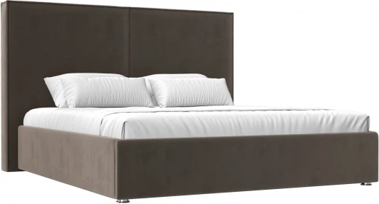 120528 Кровать интерьерная Аура 180 (Коричневый/Велюр) Лига Диванов арт.120528
