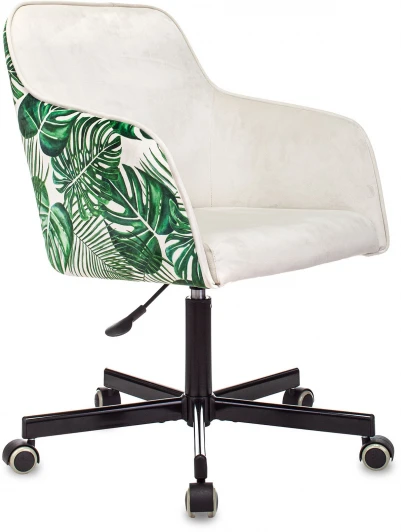 CH-380M/JUNGLE Кресло Бюрократ CH-380M молочный джунгли крестовина металл