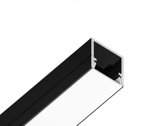 GP1650BK Алюминиевый профиль накладной 10*10 для светодиодной ленты до 8мм Ambrella Alum Profile GP1650BK