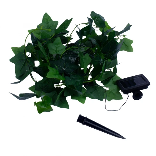 USL-S-135/PT2000 IVY Садовая гирлянда на солнечной батарее «Плющ». 20 светодиодов, 1*АА Ni-Mh аккумулятор в/к. IP44 Uniel USL-S-135/PT2000 IVY