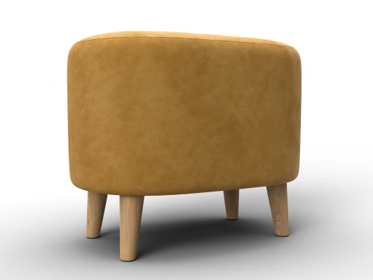 132495 Пуф 003 (ДСП,Фанера/Дерево/Велюр/Желтый) Лига Диванов 132495