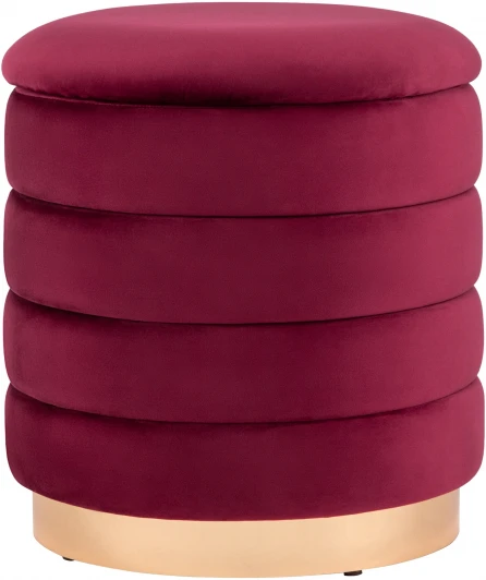 УТ000035902 Пуф Франсис с ящиком велюр винный УТ000035902