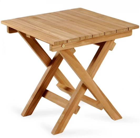 889240 Столик кофейный складной Watsu (Массив тика/Бежевый) ОГОГО Обстановочка! арт.889240