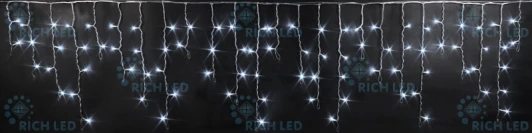 RL-i3*0.5F-RW/W Гирлянда светодиодная Бахрома белая с мерцанием 220B, 112 LED, провод белый, IP65 RL-i3*0.5F-RW/W Rich LED