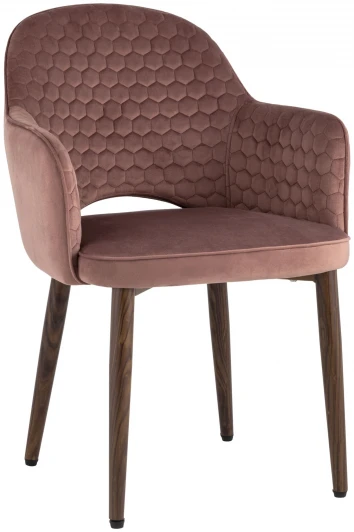 УТ000031321 Стул Stool Group Венера Хани велюр пыльно-розовый ножки дерево УТ000031321