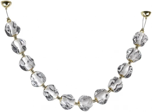 5085/48L Подвесной светильник "бусы" Odeon Light Jemstone 5085/48L золото/прозрачный/металл/акрил LED 48W 4000K 2400Лм (220V, на проводе, шарики, бусы)