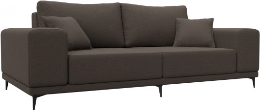 122672 Диван прямой Льюес (Коричневый/Рогожка) Лига Диванов арт.122672