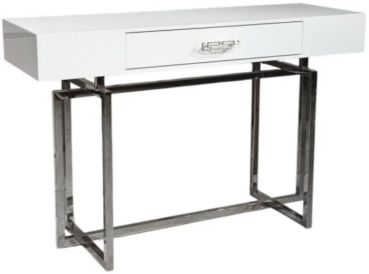 P-MJ-003.4casa Стол-консоль IST-CASA Гарда-1 P-MJ-003, 120х40х76 см, белый/хром