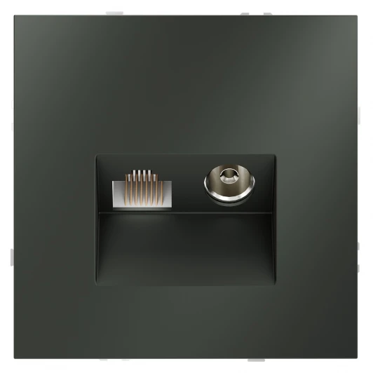 VLS060706 Розетка телевизионная встраиваемая TV+RJ45 Voltum S70 VLS060706 (титан)