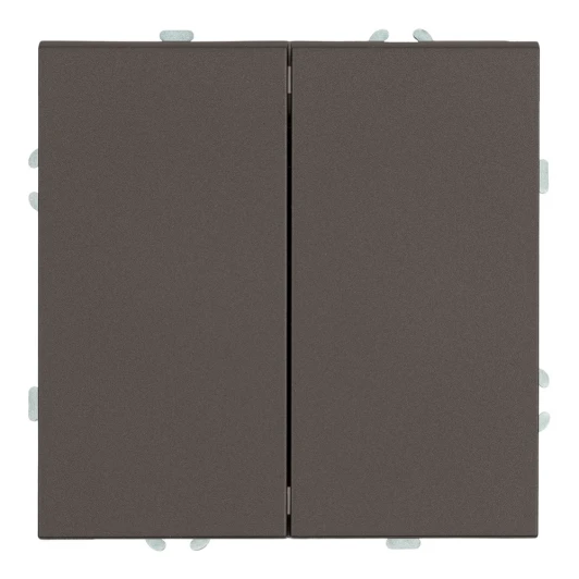 50164 Переключатель двухклавишный перекрестный (антрацит) Stekker Эмили 50164