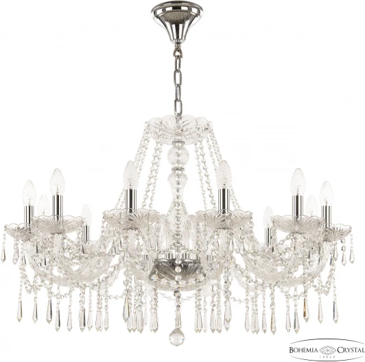 104/12/300 Ni Подвесная люстра Bohemia 104 104/12/300 Ni (220V, подвески, на цепи, подсвечник, свеча)