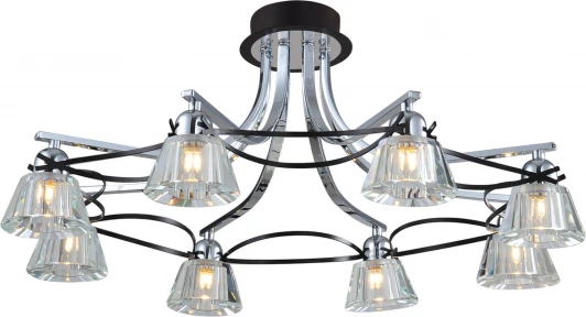 89102-8 chrome + wengue Потолочная люстра N-Light 89102 89102-8 chrome + wengue