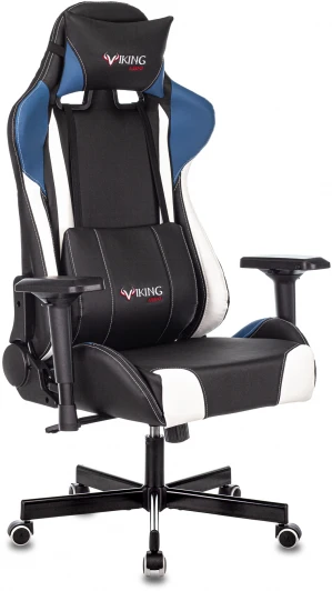 VIKING TANK BLUE Кресло игровое Zombie VIKING TANK черный/синий/белый эко.кожа с подголов. крестовина металл