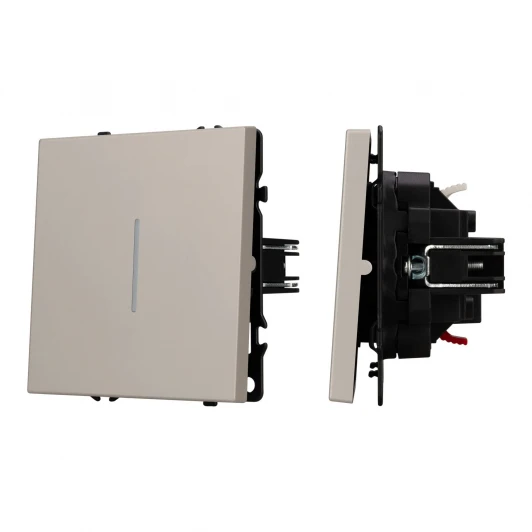 059430 Механизм выключателя одноклавишный проходной LED SWT-NOBE-MKP1-SFPL-L-CA (230V, 10A) (Arlight, Кашемир) 059430