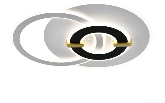 10269/3LED Потолочный светодиодный светильник Escada Antlia 10269/3LED 83Вт, с ПДУ, белый/чёрный/золото (регулировка яркости, 220V, круглые)