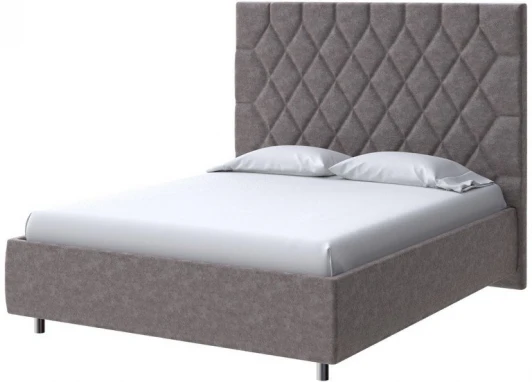 2013888 PROxSON Кровать Rhomby без основания (Ткань: Велюр Gratta 7 Жареный миндаль) 90x190