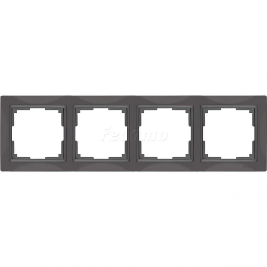WL03-Frame-04 Рамка на 4 поста Werkel Snabb Basic, серо-коричневый