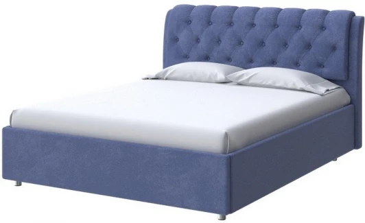 2018152 PROxSON Кровать Chester (Ткань: Велюр Casa Сапфировый) 160x200