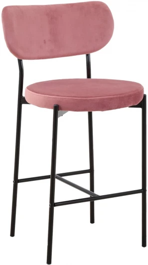 УТ000028061 Стул полубарный Stool Group Барбара велюр пыльно-розовый УТ000028061