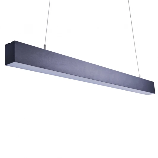 ULO-K10D 30W/4000K/L120 IP40 BLACK Подвесной светодиодный светильник линейный 4000K алюминий/черный Uniel ULO-K10D 30W/4000K/L120 IP40 BLACK