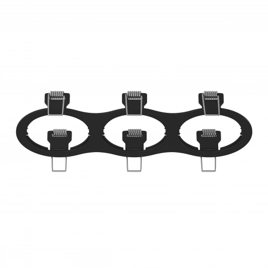 217637 Рамка для трех встраиваемых светильников Lightstar Intero, овал, черный