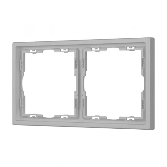 059457 Рамка пластиковая FRM-NOBE-SFPL-2-IS (Arlight, Никель) 059457