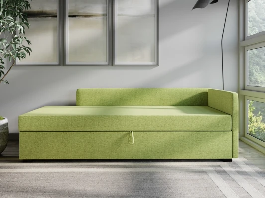 221118 Диван-кровать Arsko Велес Угол правый рогожка зеленая