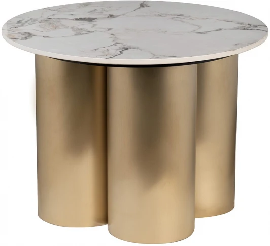 76AR-63043 76AR-63043 Стол журнальный керамогранит белый d60*45см Garda Decor