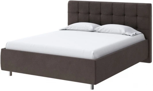 1927755 PROxSON Кровать Nety без основания (Ткань: Велюр Monopoly Горячий шоколад (237)) 160x200