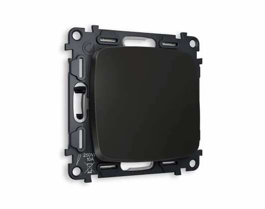 MO801030 Комплект механизма Ambrella Volt 1-клавишного перекрестного выключателя OMEGA MO801030 Черный матовый QUANT