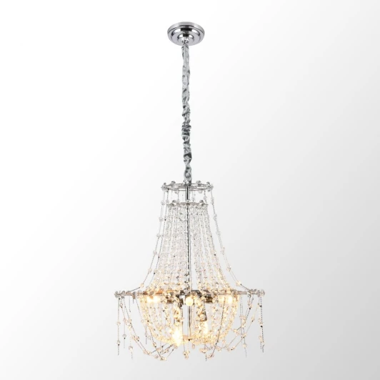 LSP-6000 Подвесная люстра Lussole Rains LSP-6000 (220V, хрусталь, на цепи)