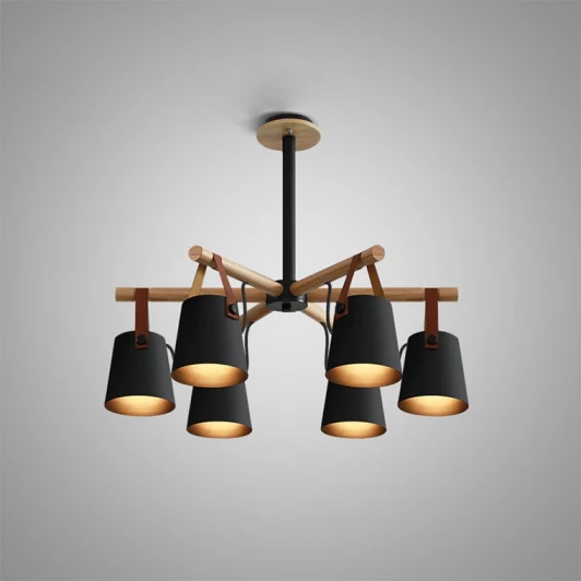 NATURA-C01 Люстра потолочная на штанге Natura C6 Black ImperiumLoft Natura-C01 (178001-26) (220V)