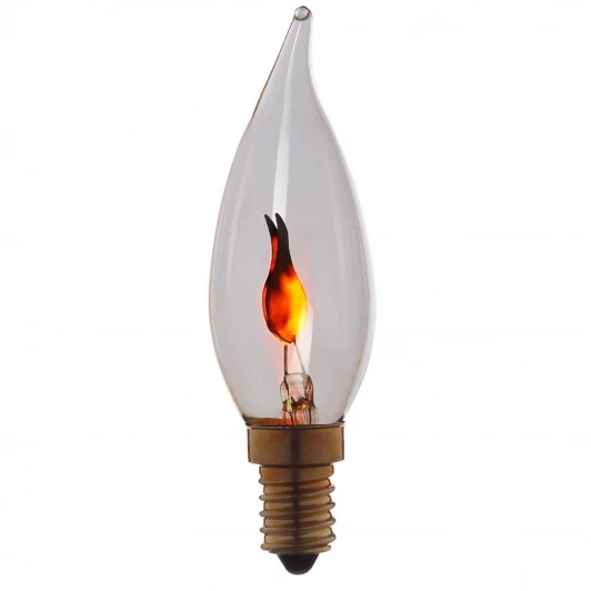 3503 Светодиодная ретро лампочка Эдисона свеча на ветру прозрачная колба E14 3 Вт желтое теплое свечение Loft It Edison Bulb 3503