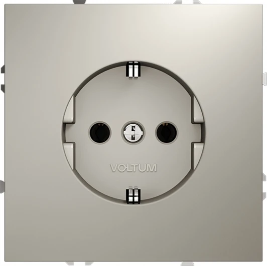 VLS040103 Розетка встраиваемая с заземлением (кашемир) IP30 Voltum S70 VLS040103