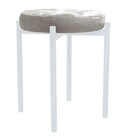 00-00079913 Табурет M DikLine, M02 бежевый, ножки белые арт.00-00079913