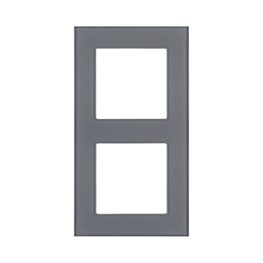 AS2GY Рамка 2-постовая стекло серый Kollinger Asthetik AS2GY