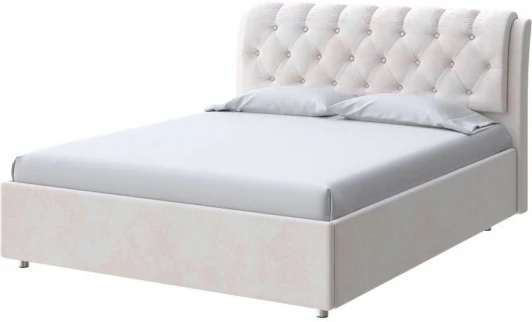 2022802 PROxSON Кровать Chester (Ткань: Велюр Teddy Жемчужный) 80x200